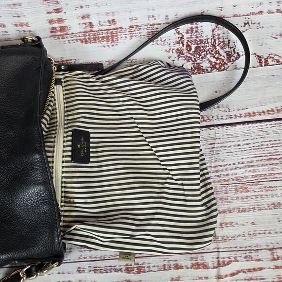 Kate Spade Jackson Street Melisse Handbag Black Leather Crossbody Purse Timeless - Picture 13 of 16